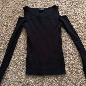 Bebe Black Cold Shoulder Long Sleeve XS